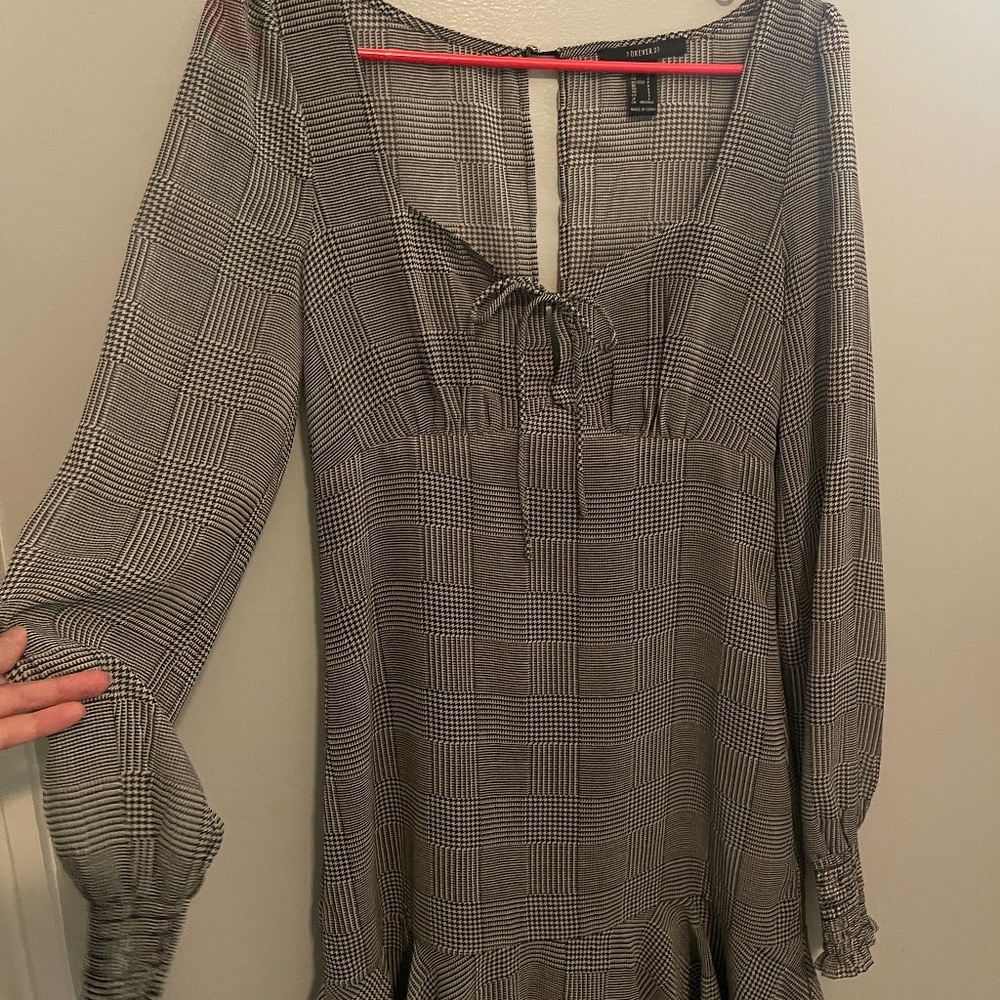 Forever 21 Gray Plaid Dress